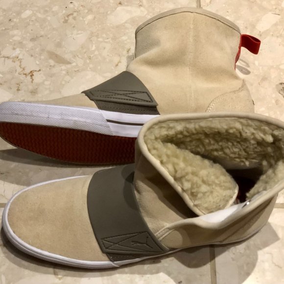 Puma Mid High Suede Shearling Shoe Bootie - Picture 3 of 6